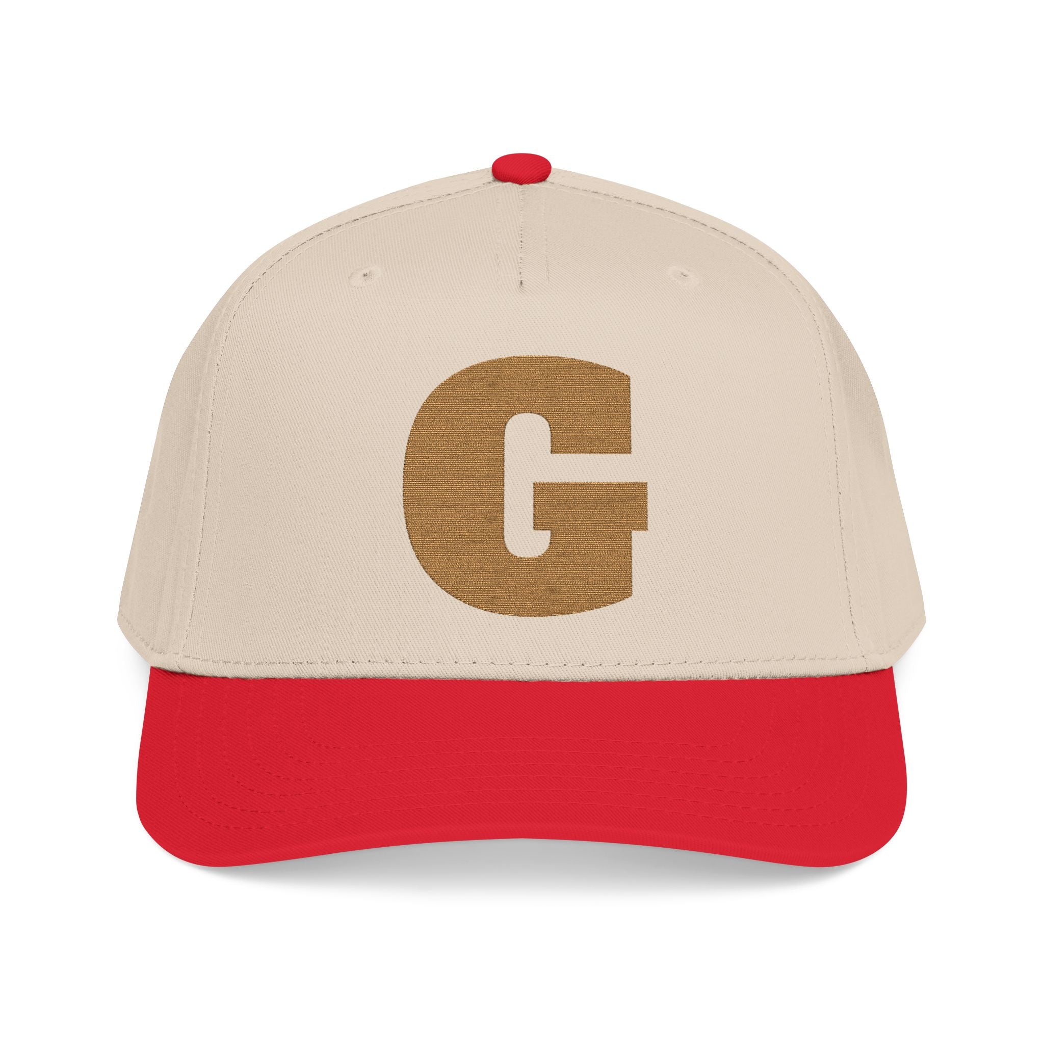 G Embroidered Mid Profile Baseball Cap — Cool Stylish Logo Hat