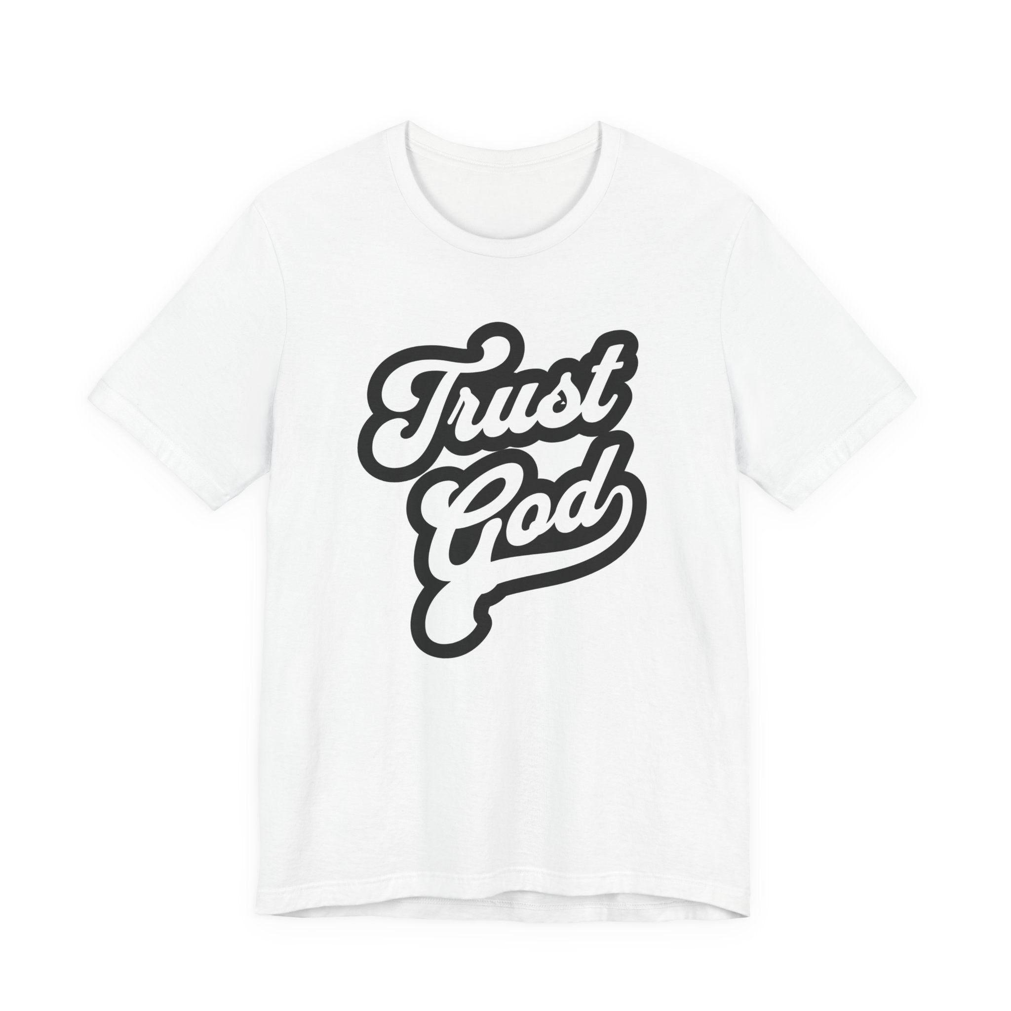 Trust God Script Tee | Faith Shirt, Inspirational Christian Typography