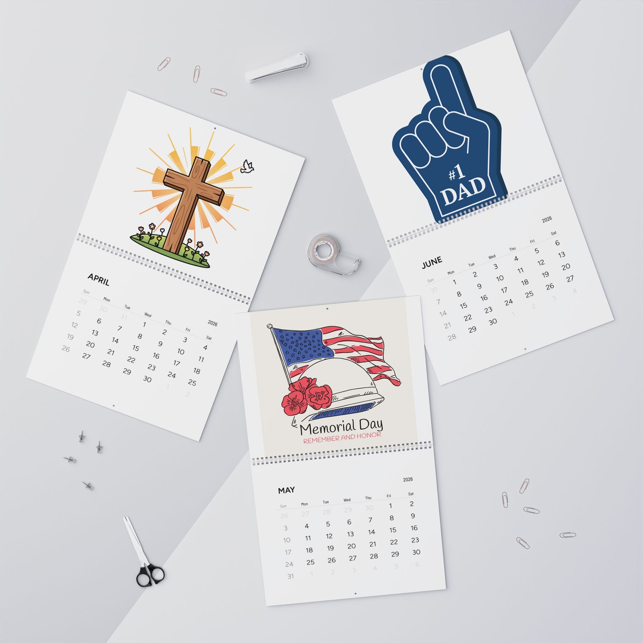 2026 Fun Wall Calendar — Bright, Playful Yearly Wall Calendar