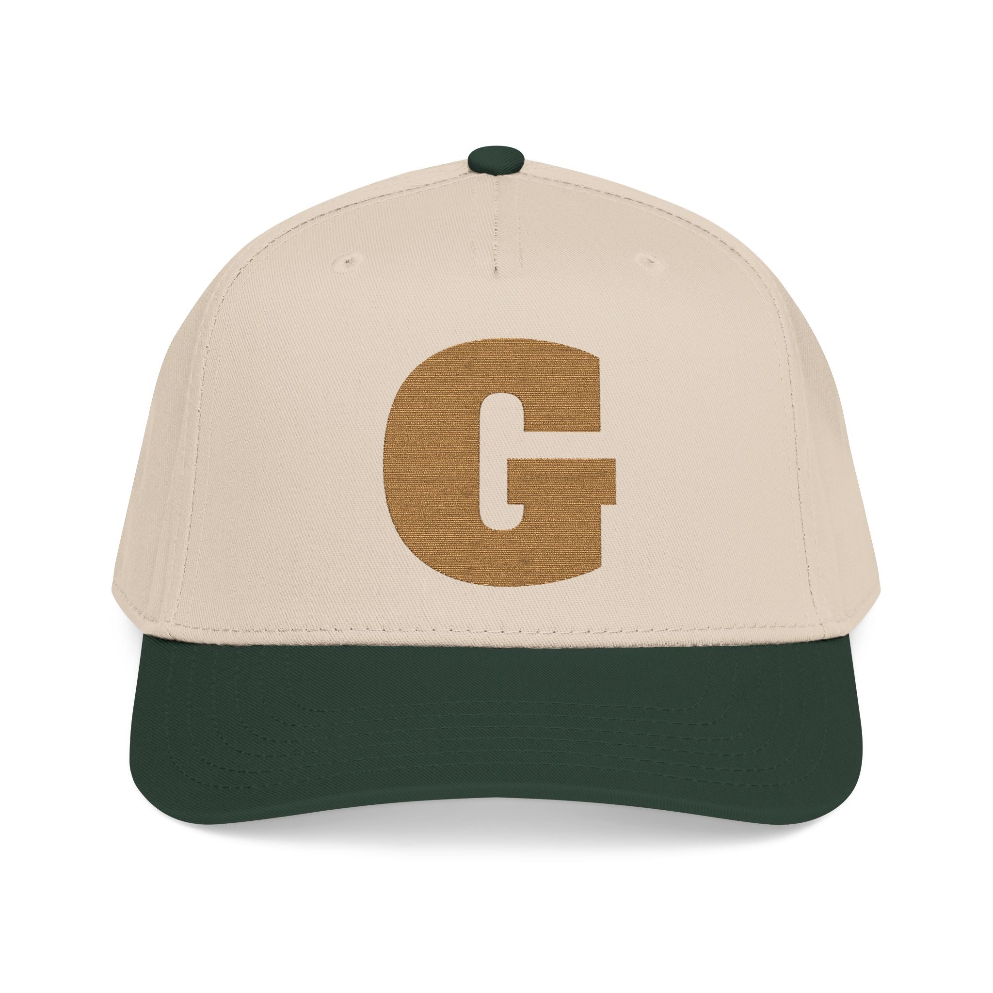 G Embroidered Mid Profile Baseball Cap — Cool Stylish Logo Hat