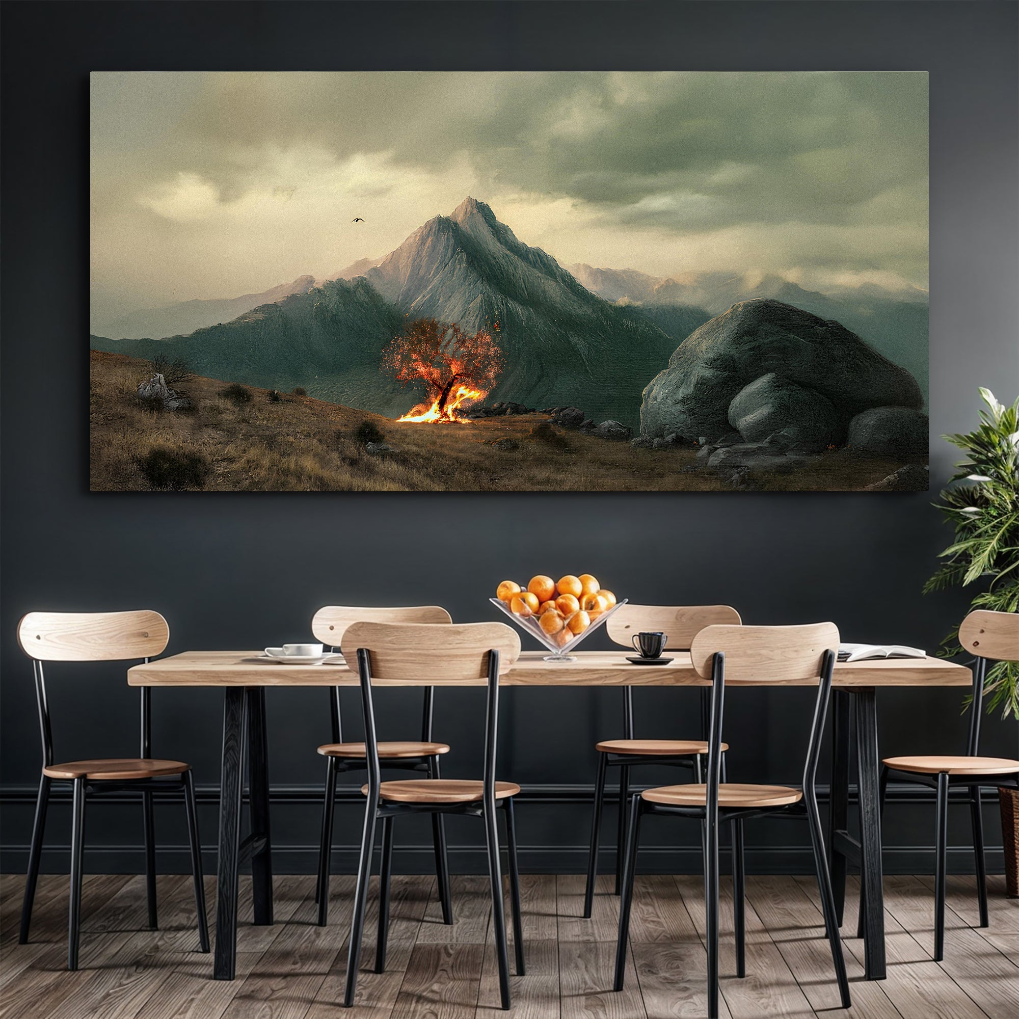 Burning Bush Faith Wall Art – Christian Home Décor