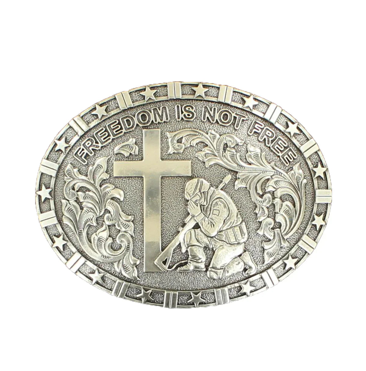 Nocona Military Prayer Belt Buckle – Patriotic Gift