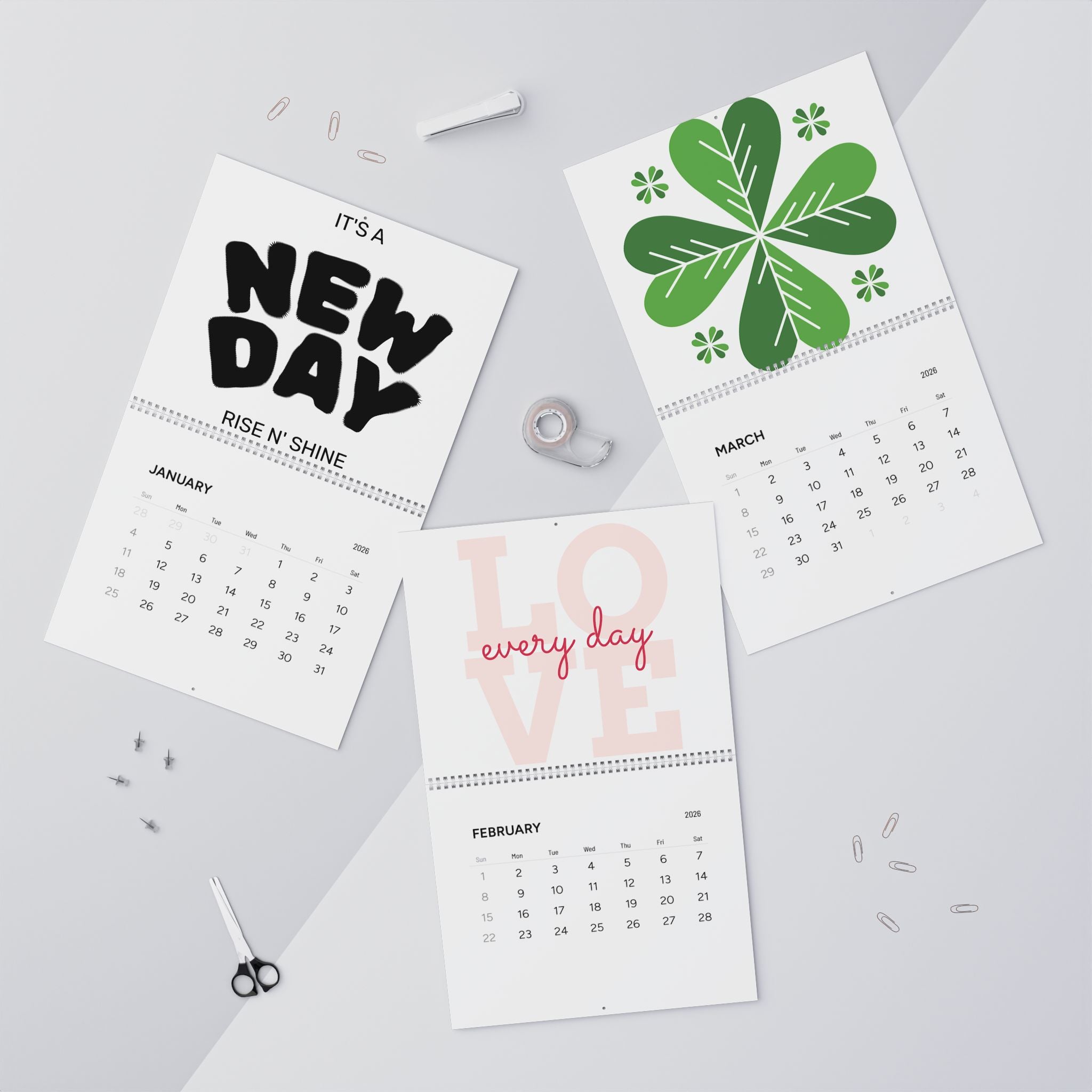2026 Fun Wall Calendar — Bright, Playful Yearly Wall Calendar