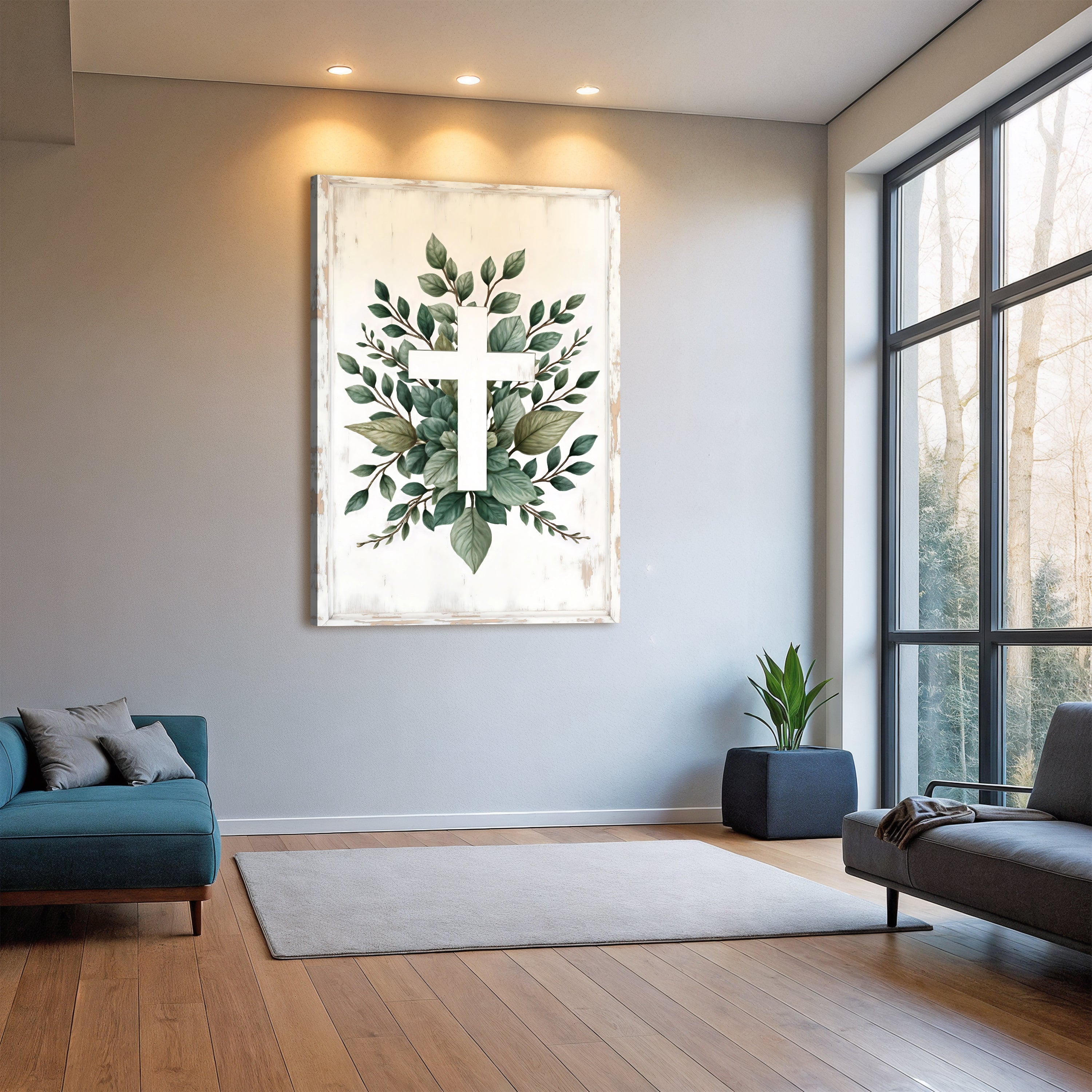 Minimalist Cross Wall Art – Modern Faith Décor