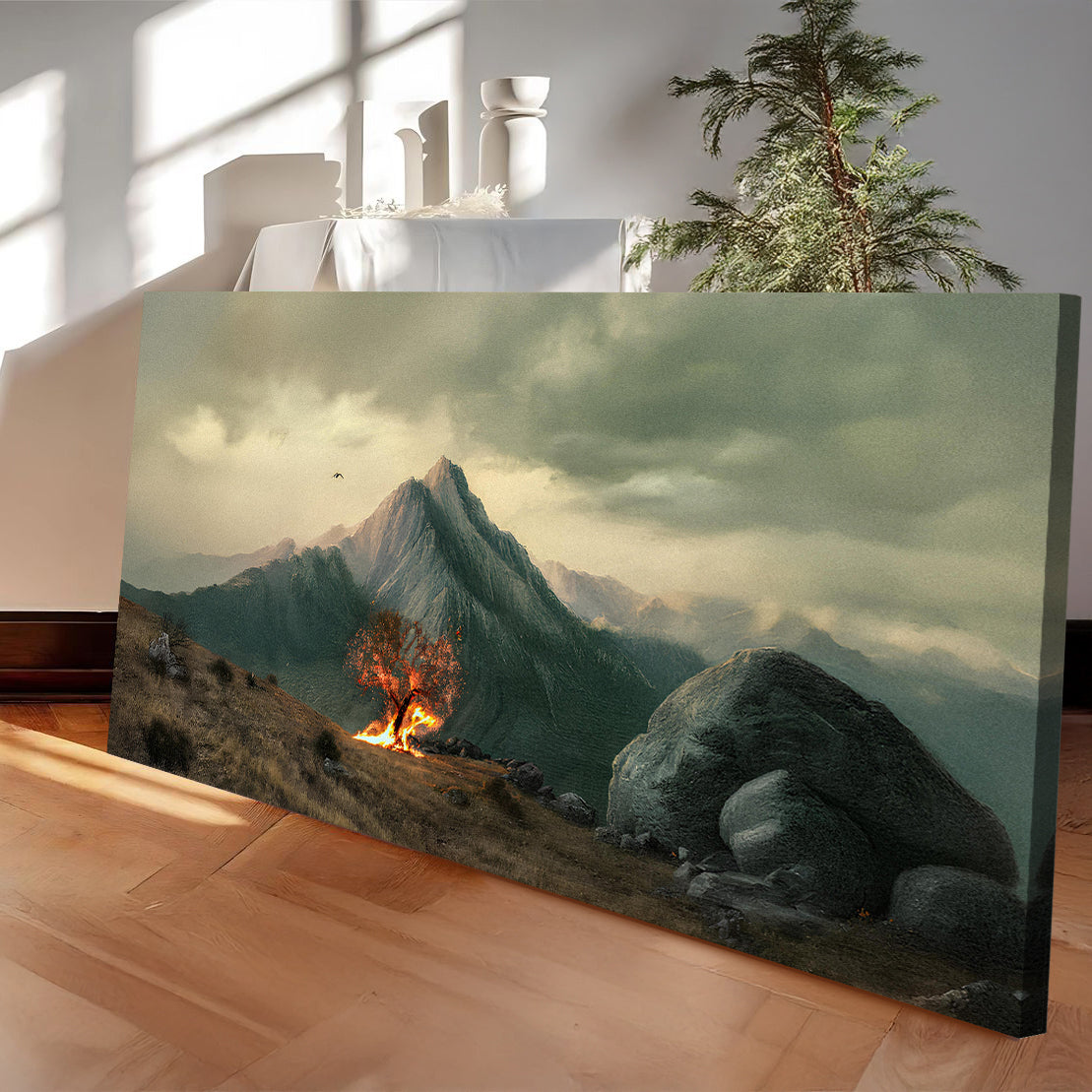 Burning Bush Faith Wall Art – Christian Home Décor