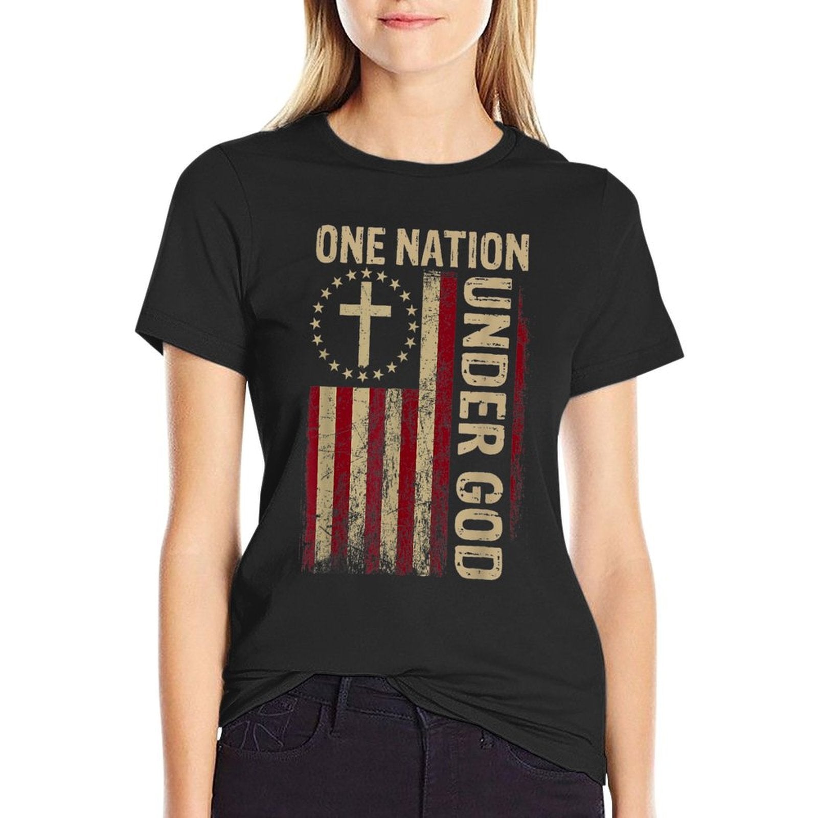 One Nation Under God Christian Patriotic T-Shirt | Armored Faith