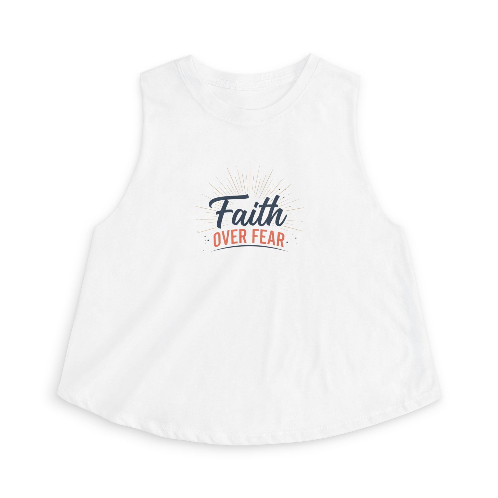 Faith Over Fear Crop Top | Inspirational Christian faith graphic