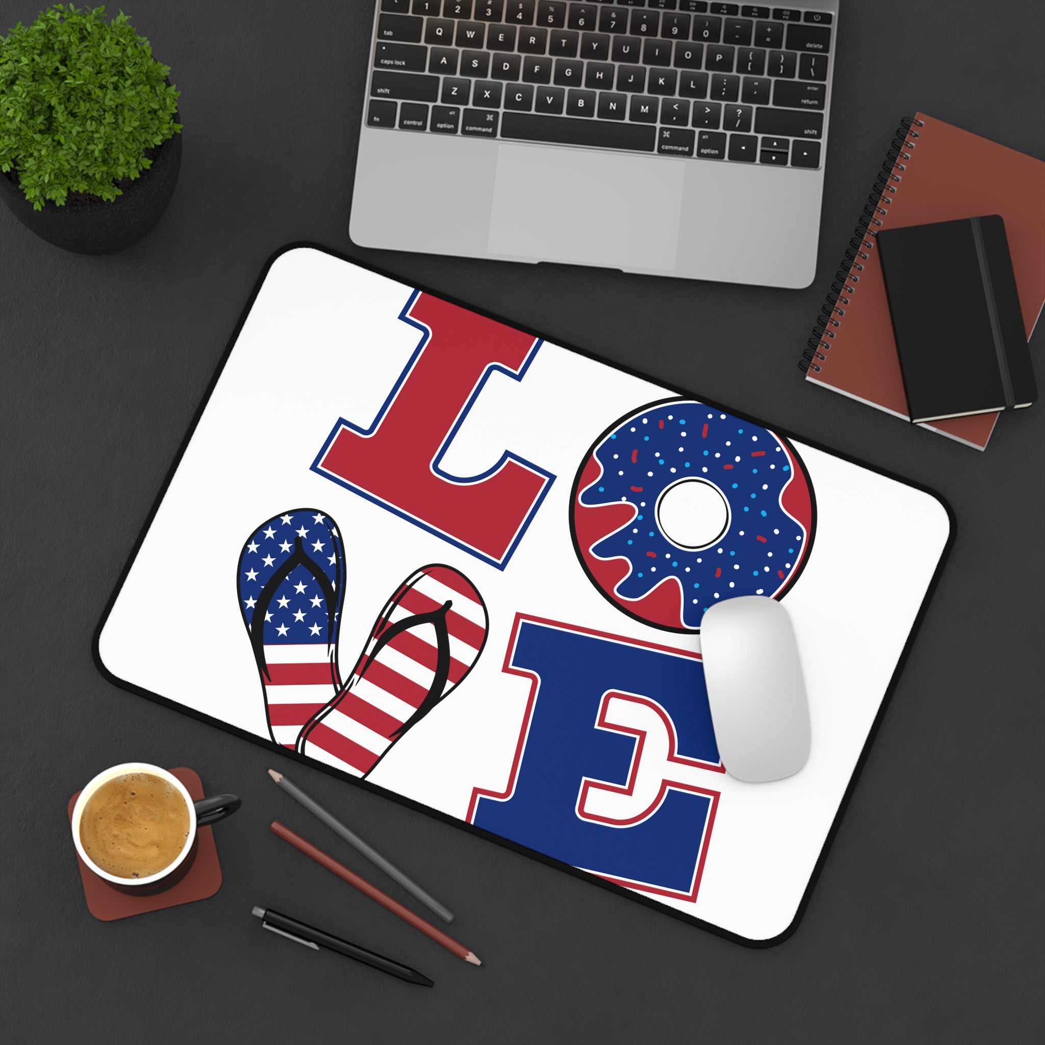 Love Desk Mat American Culture and Flag