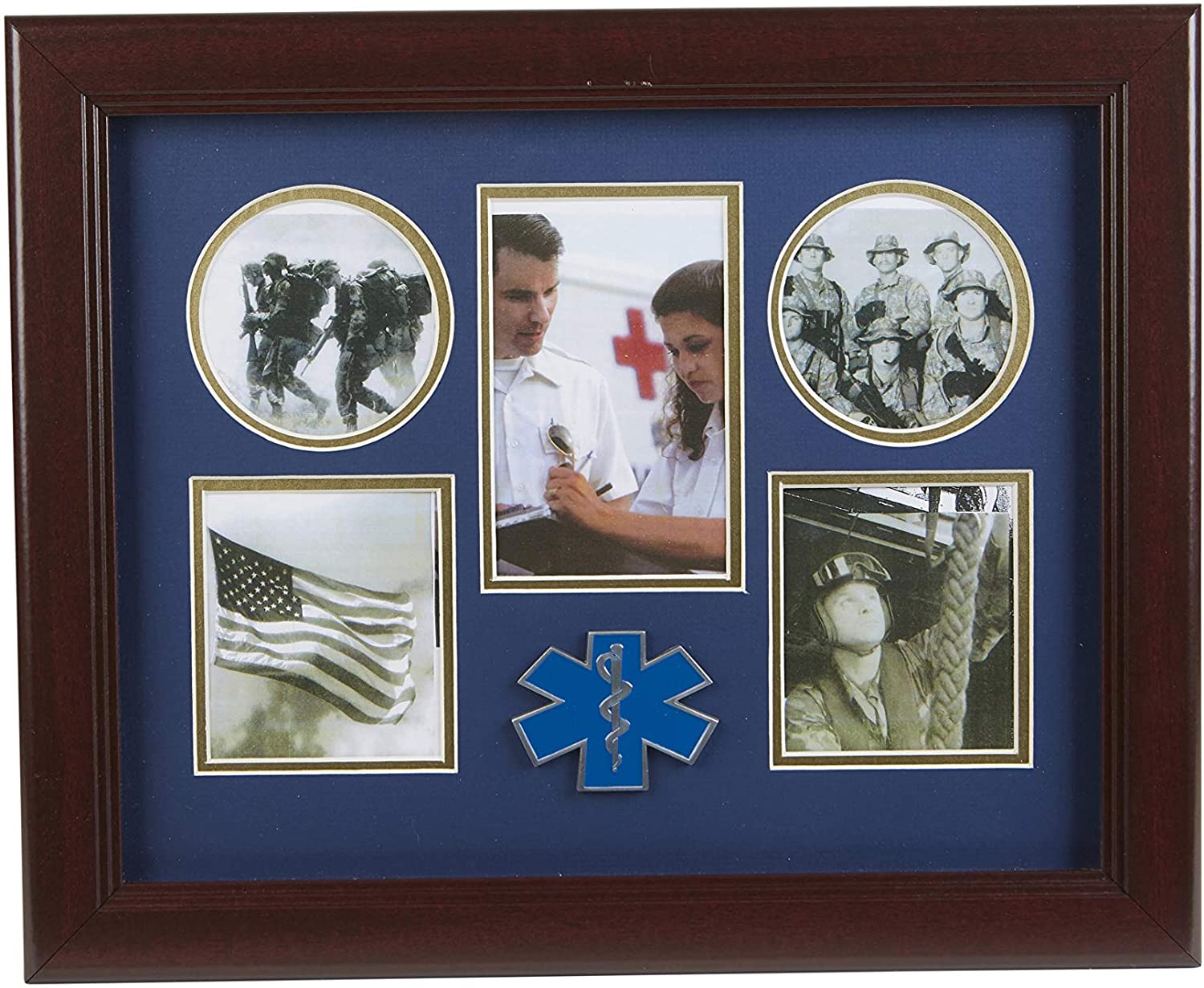 EMS Medallion 5 Photo Collage Frame – EMT & Paramedic Gift