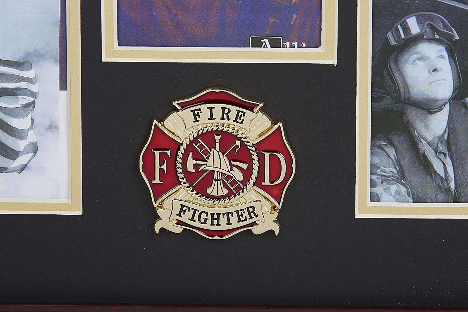 Firefighter Photo Frame – 5 Photos & Medallion Display