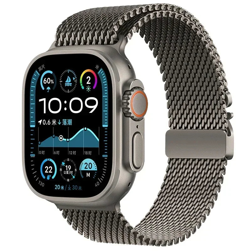 Apple Watch Titanium Milanese Loop Strap - Sleek and Durable