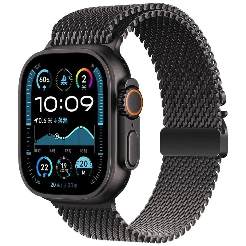 Apple Watch Titanium Milanese Loop Strap - Sleek and Durable