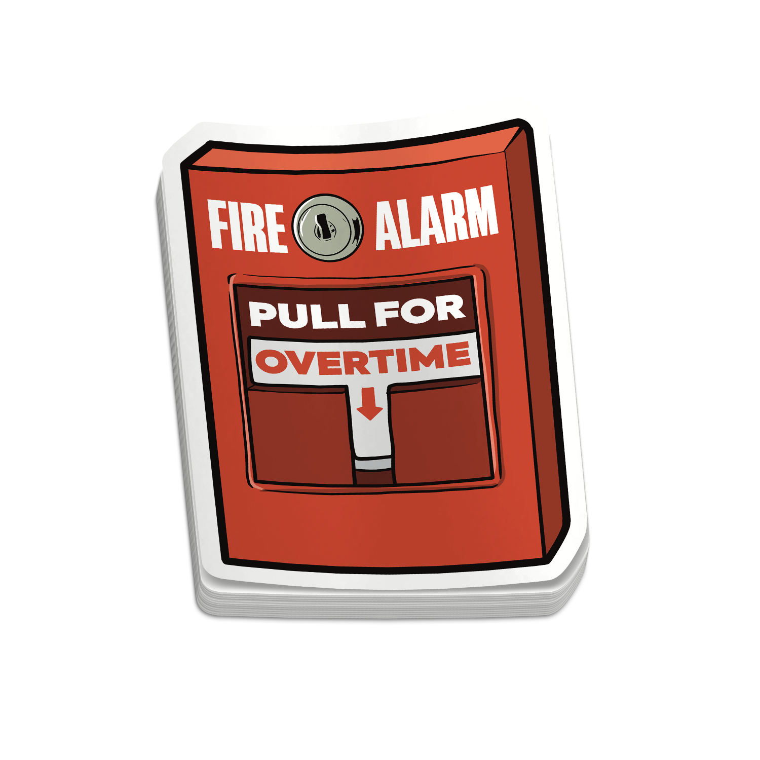 Pull Fire Alarm Sticker – Funny Firefighter Vinyl Decal