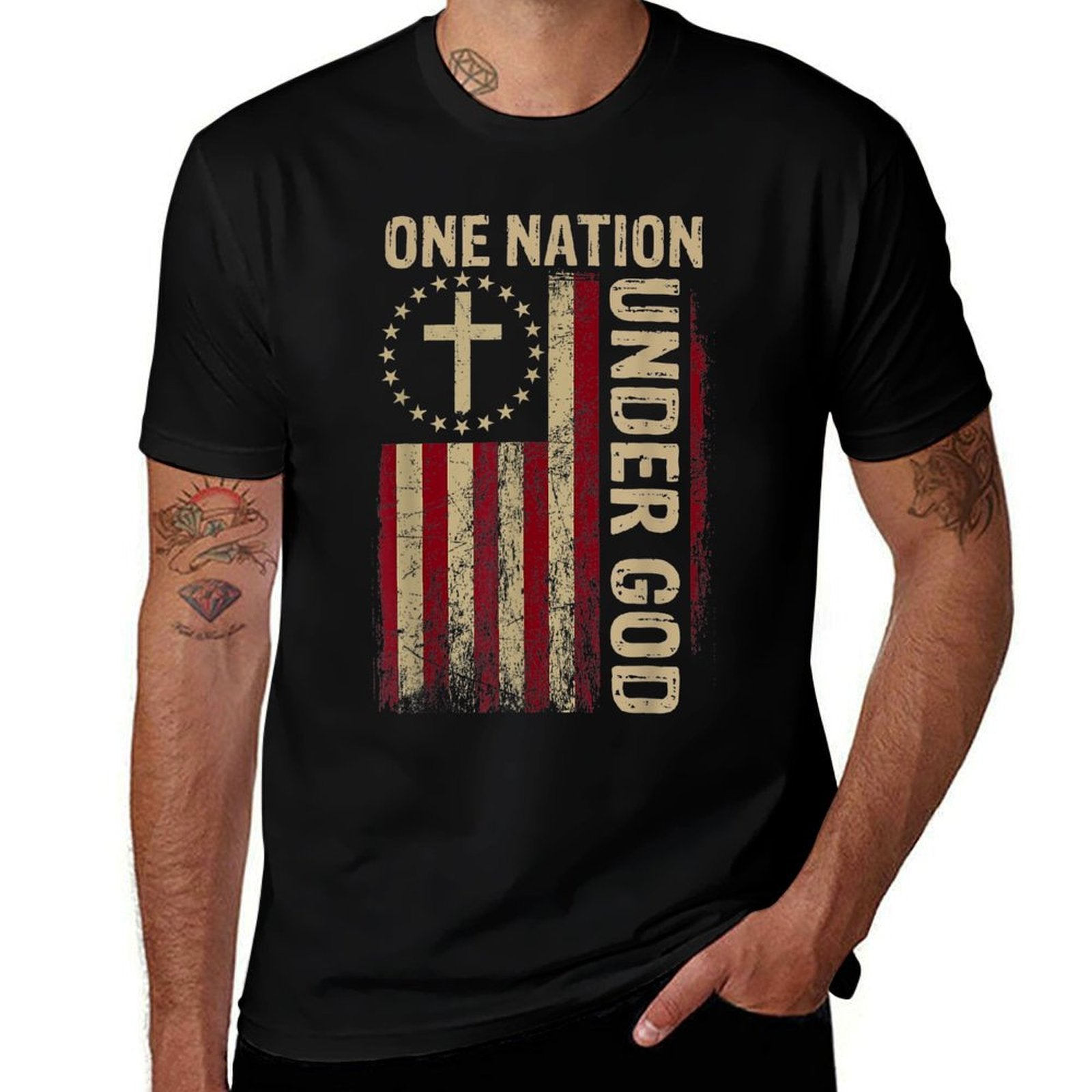 One Nation Under God Christian Patriotic T-Shirt | Armored Faith